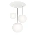 Luminaria colgante ACAI 16|21|26 de 3 llamas, redondo E27 IP20, mate, blanco opalino regulable
