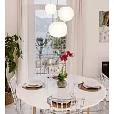 Casablanca pendant luminaire ACAI 16|21|26 3 flames, round E27 IP20, mat, opal white dimmable