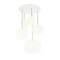 Casablanca pendant luminaire ACAI 16|21|26 5 flames, round E27 IP20, mat, opal white dimmable