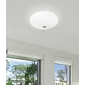 Casablanca Luminaria de techo AIH pequeño E27 IP20, aluminio cepillado, blanco mate regulable