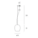 Casablanca Luminaria colgante ANUA de 1 llama E27 IP20, aluminio cepillado, mate, blanco opalino regulable
