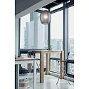 Casablanca Luminaria colgante ANUA de 1 llama E27 IP20, aluminio cepillado, gris, mate regulable