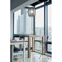 Casablanca Luminaria colgante ANUA de 1 llama E27 IP20, aluminio cepillado, gris, mate regulable