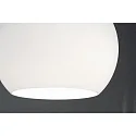 Casablanca Luminaria colgante BALL de 1 llama, regulable E27 IP20, aluminio cepillado, ópalo, blanco mate regulable