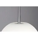 Casablanca Luminaria colgante BALL de 1 llama, regulable E27 IP20, aluminio cepillado, ópalo, blanco mate regulable