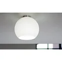 Casablanca Luminaria de techo BALL E27 IP20, aluminio cepillado, ópalo, blanco mate regulable