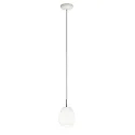 Luminaria colgante BAGAN E27 IP20, mate, blanco opalino regulable
