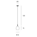 Casablanca Luminaria colgante BAGAN de 1 llama, regulable E27 IP20, aluminio cepillado, ópalo, blanco mate regulable