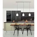 Casablanca Pendant luminaire BAGAN, 3x E27, IP20, opal white matt
