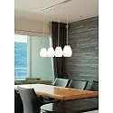 Casablanca Pendant luminaire BAGAN, 4x E27, IP20, opal white matt