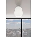 Casablanca Luminaria de techo BAGAN regulable E27 IP20, aluminio cepillado, ópalo, blanco mate regulable