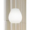 Casablanca Luminaria colgante BAGAN de 1 llama, regulable E27 IP20, aluminio cepillado, ópalo, blanco mate regulable