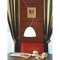 Casablanca Luminaria colgante BELL de 1 llama, pequeño, regulable E27 IP20, aluminio cepillado, blanco mate regulable