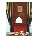 Casablanca Luminaria colgante BELL de 1 llama, pequeño, regulable E27 IP20, aluminio cepillado, blanco mate regulable