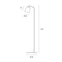 Casablanca Luminaria de pedestal CLAVIO redondo, con interruptor E27 IP20, antracita, recubrimiento con polvo 