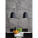 Casablanca Pendant luminaire CLAVIO M, 2x E27, IP20, Lava anthracite / black matt