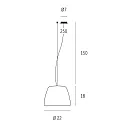 Casablanca Pendant luminaire MARA, E27, IP20, opal white matt