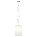 Casablanca Luminaria colgante MESA LONG de 1 llama E27 IP20, aluminio cepillado, mate, blanco opalino regulable