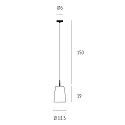 Casablanca Luminaria colgante MESA de 1 llama E27 IP20, blanco mate regulable