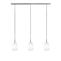 Luminaria colgante MESA de 3 llamas E27 IP20, mate, blanco opalino regulable