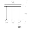 Casablanca Luminaria colgante MUREA de 3 llamas, corto, regulable E27 IP20, aluminio cepillado, ópalo, blanco mate regulable