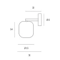 wall luminaire MUREA swivelling, rotatable E27 IP20, aluminium, mat, opal white dimmable