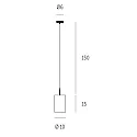 Casablanca Pendant luminaire TUBE XL, E27, IP20, opal white matt