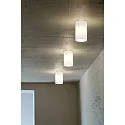 Casablanca Luminaria de techo TUBE XL regulable E27 IP20, ópalo, blanco mate regulable