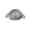 Deko-Light Luminaria empotrable para techos SAMSOLA redondo, giratorio GU10 / GU5.3, plata cepillado regulable