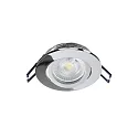 Deko-Light Luminaria empotrable para techos SAMSOLA redondo, giratorio GU10 / GU5.3, brillante, plata regulable