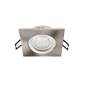 Deko-Light Luminaria empotrable para techos SAMSOLA angular, giratorio GU10 / GU5.3, plata cepillado regulable