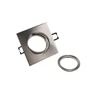 Deko-Light Luminaria empotrable para techos SAMSOLA angular, giratorio GU10 / GU5.3, plata cepillado regulable