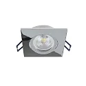 Deko-Light ceiling recessed luminaire SAMSOLA square, swivelling GU10 / GU5.3, glossy, silver dimmable
