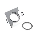 Deko-Light ceiling recessed luminaire SAMSOLA square, swivelling GU10 / GU5.3, glossy, silver dimmable