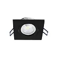 Deko-Light Luminaria empotrable para techos SAMSOLA angular, giratorio GU10 / GU5.3, negro mate regulable