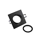 Deko-Light Luminaria empotrable para techos SAMSOLA angular, giratorio GU10 / GU5.3, negro mate regulable