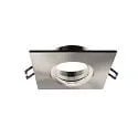 Proyector empotrado SAMSOLA MAX angular, giratorio IP20, plata cepillado regulable