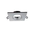 Proyector empotrado SAMSOLA MAX angular, giratorio IP20, brillante, plata regulable