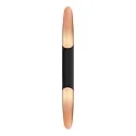 Luminaria de pared APODIS IP20, dorado rojizo, negro regulable