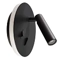 Luminaria de pared BRAHE IV con interruptor, con punto LED, directo / indirecto IP20, negro 