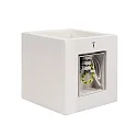 Deko-Light Luminaria de pared CUBE Arriba-Abajo, forma de cubo G9 IP20, blanco regulable