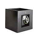 Deko-Light Luminaria de pared CUBE Arriba-Abajo, forma de cubo G9 IP20, negro regulable