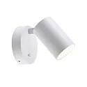 Deko-Light Luminaria para leer CAN TILT ROUND redondo, con interruptor, giro cardánico GU10 IP20, blanco 