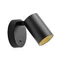 Deko-Light Luminaria para leer CAN TILT ROUND redondo, con interruptor, giro cardánico GU10 IP20, negro 