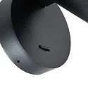 Deko-Light Luminaria para leer CAN TILT ROUND redondo, con interruptor, giro cardánico GU10 IP20, negro 