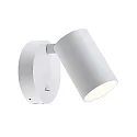Deko-Light Luminaria para leer CAN TILT ROUND USB redondo, con interruptor, con función de carga USB, giro cardánico GU10 IP20, blanco 