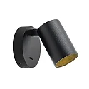 Deko-Light Luminaria para leer CAN TILT ROUND USB redondo, con interruptor, con función de carga USB, giro cardánico GU10 IP20, negro 