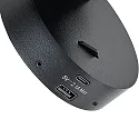 Deko-Light Luminaria para leer CAN TILT ROUND USB redondo, con interruptor, con función de carga USB, giro cardánico GU10 IP20, negro 