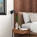 Deko-Light Luminaria para leer CAN TILT ROUND USB redondo, con interruptor, con función de carga USB, giro cardánico GU10 IP20, negro 