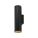Deko-Light Luminaria de pared CAN UP & DOWN Arriba-Abajo, de 2 llamas, rígido GU10 IP20, negro